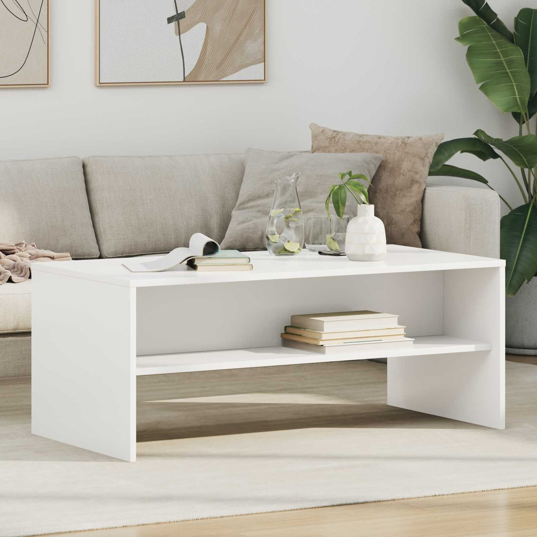 Sofabord Hvid 100 x 50 x 40 cm Konstrueret træ