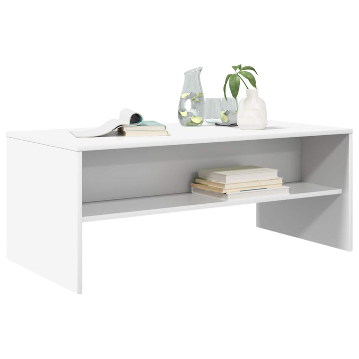 Sofabord Hvid 100 x 50 x 40 cm Konstrueret træ