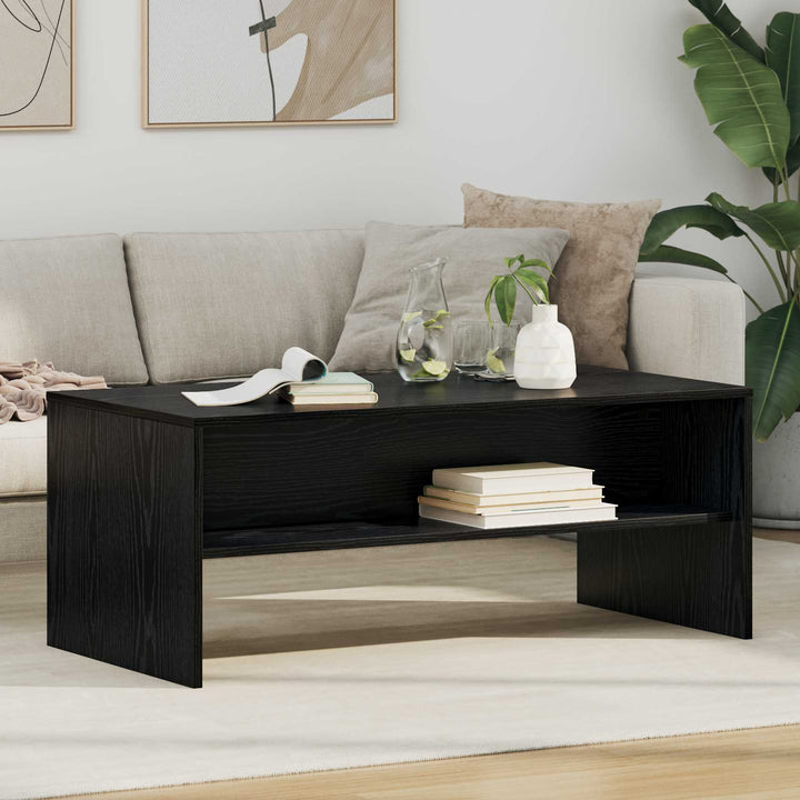 Sofabord Sort eg 100 x 50 x 40 cm Konstrueret træ