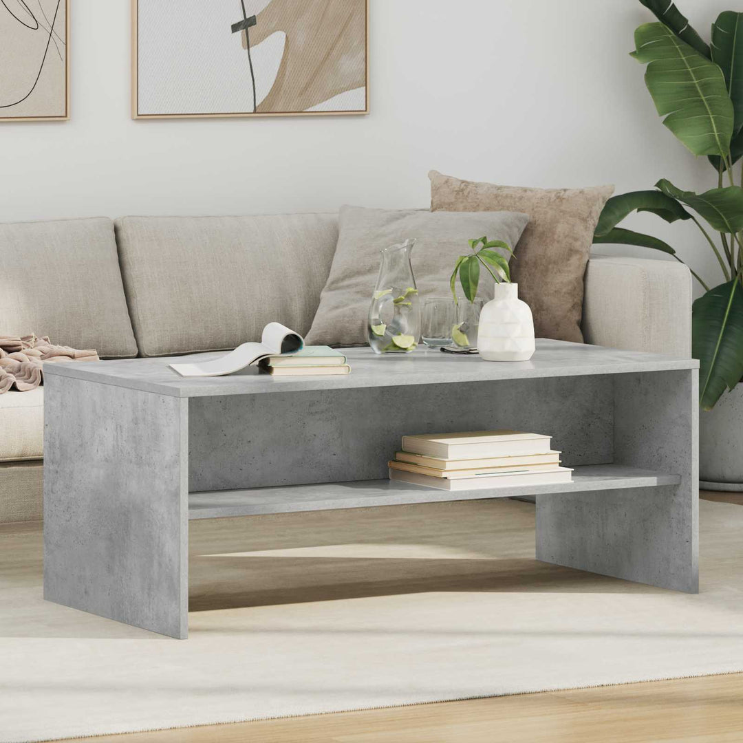 Sofabord Beton Grå 100 x 50 x 40 cm Konstrueret træ