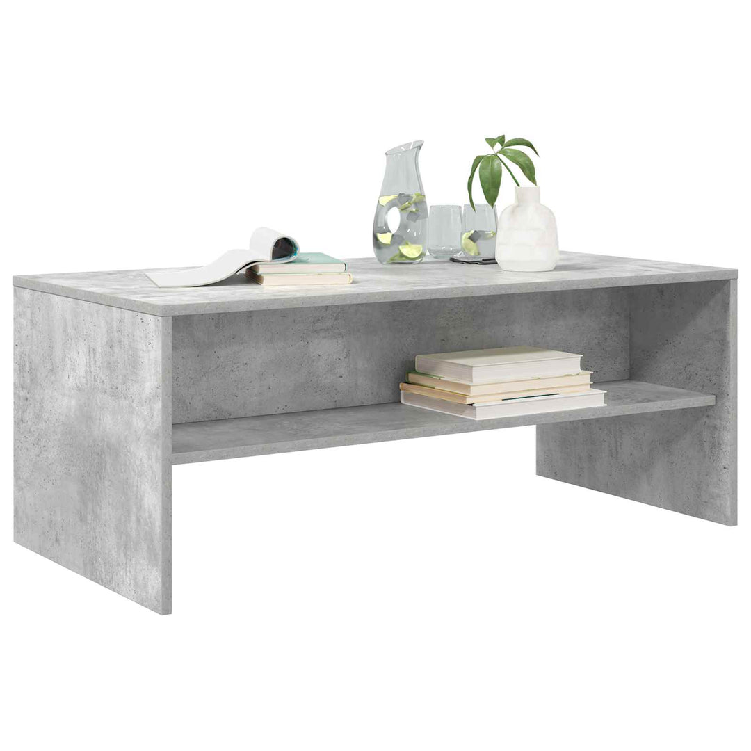 Sofabord Beton Grå 100 x 50 x 40 cm Konstrueret træ
