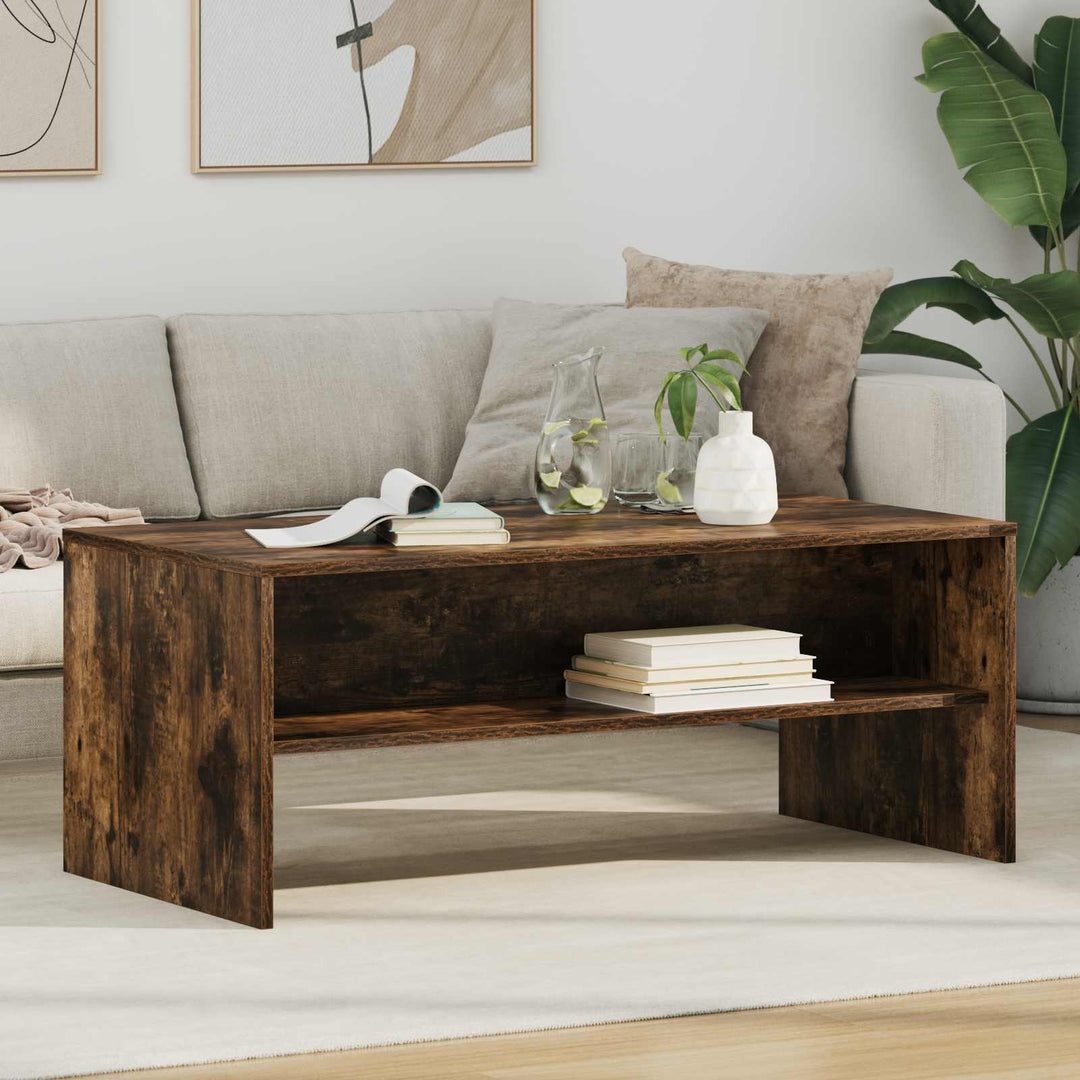 Sofabord Røget eg 100 x 50 x 40 cm Konstrueret træ