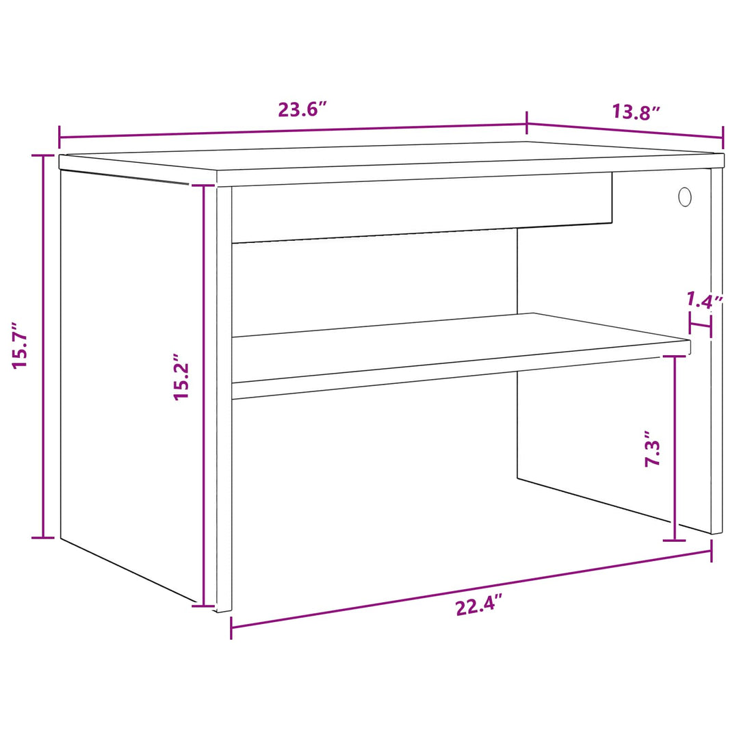 TV-skab Sort eg 60 x 35 x 40 cm Konstrueret træ