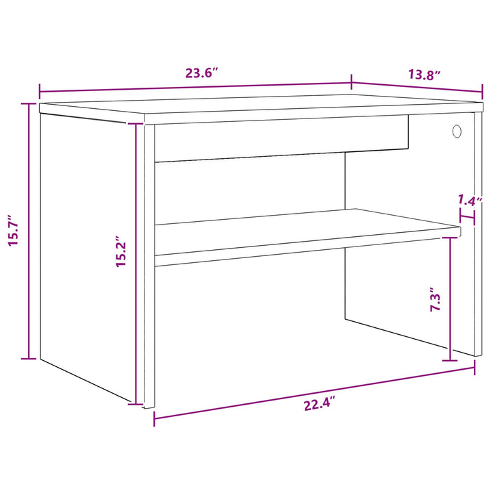 TV-skab Sort eg 60 x 35 x 40 cm Konstrueret træ