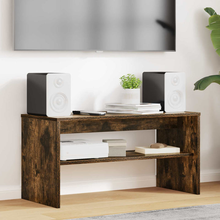 TV-skab Røget eg 80 x 35 x 40 cm Konstrueret træ