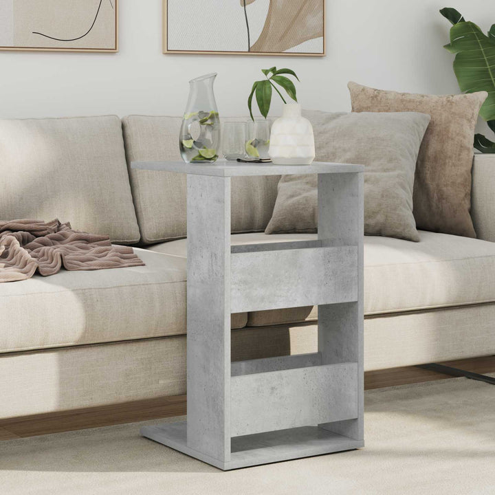 Sidebord Beton Grå 40 x 35 x 60,5 cm Konstrueret træ