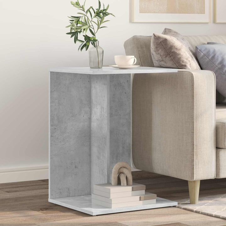 Sidebord Beton Grå 45 x 40 x 62,5 cm Konstrueret træ