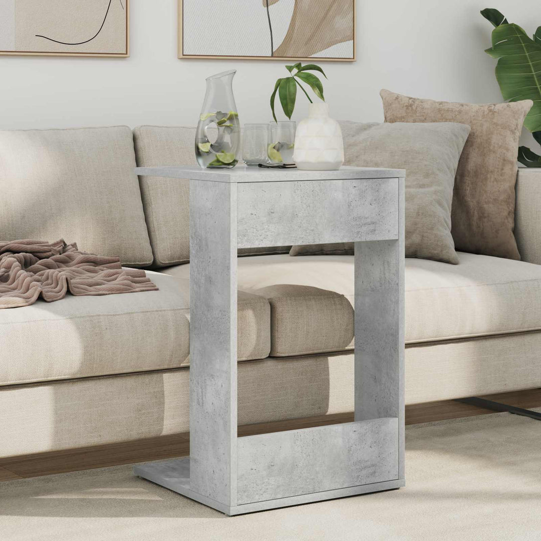 Sidebord Beton Grå 40 x 38 x 62,5 cm Konstrueret træ
