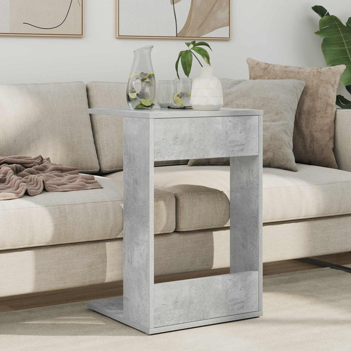 Sidebord Beton Grå 40 x 38 x 62,5 cm Konstrueret træ