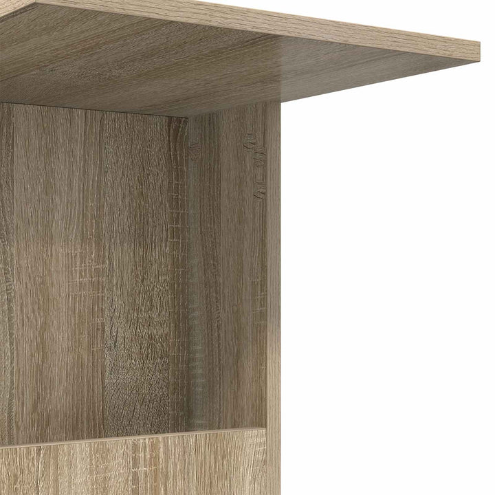 Sidebord med hjul Sonoma eg 40 x 35 x 60 cm Konstrueret træ