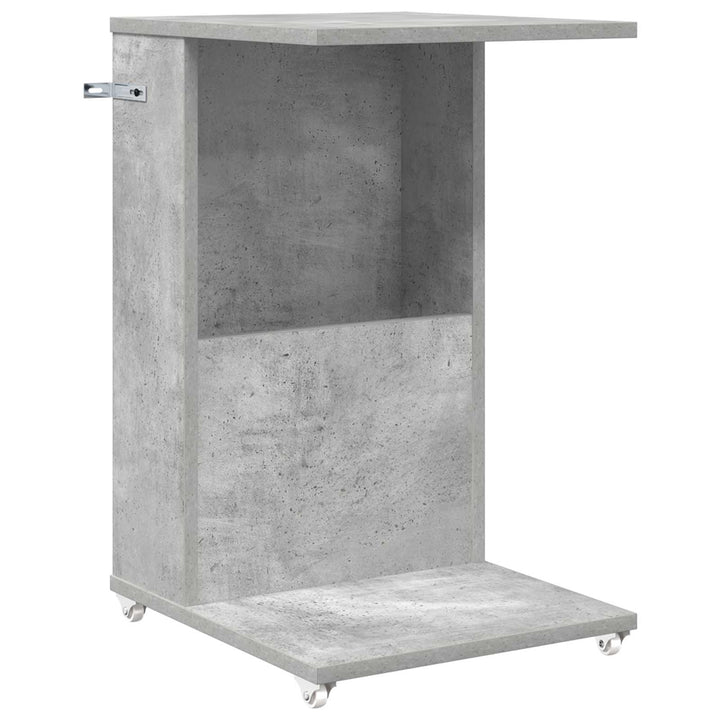 Sidebord med hjul Beton Grå 40 x 35 x 60 cm Konstrueret træ