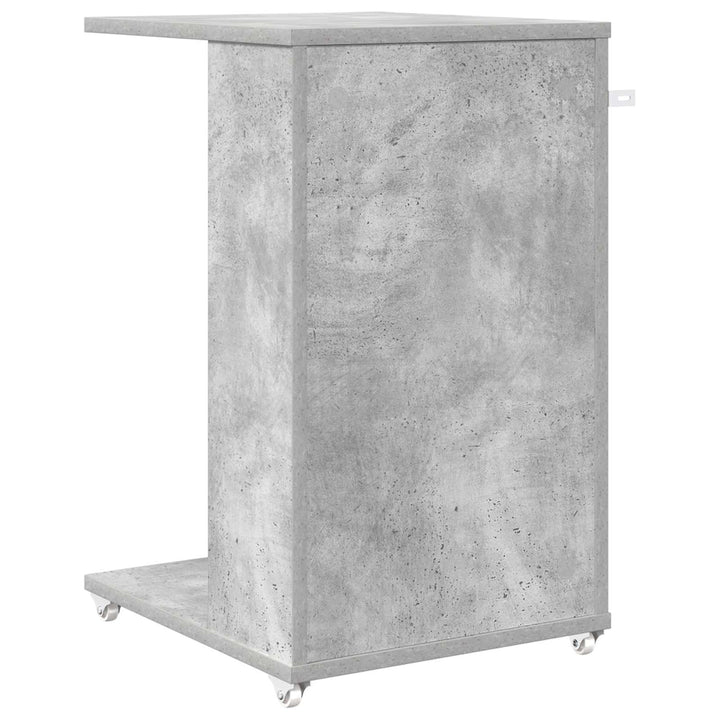 Sidebord med hjul Beton Grå 40 x 35 x 60 cm Konstrueret træ