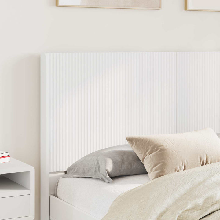 Sengestel med opbevaring og hovedgærde Hvid 150 x 200 cm