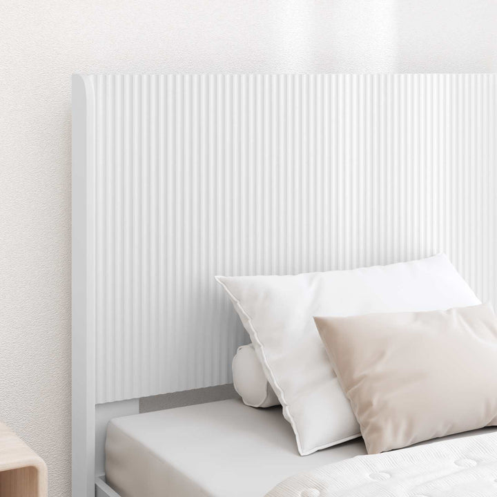 Sengestel med opbevaring og hovedgærde Hvid 90 x 200 cm