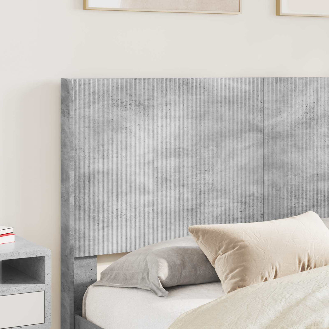 Sengestel med opbevaring og hovedgærde Betongrå 150 x 200 cm