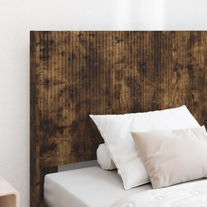 Sengestel med opbevaring og hovedgærde Røget eg 100 x 200 cm