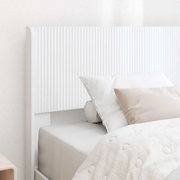 Sengestel med opbevaring og hovedgærde Hvid 100 x 200 cm