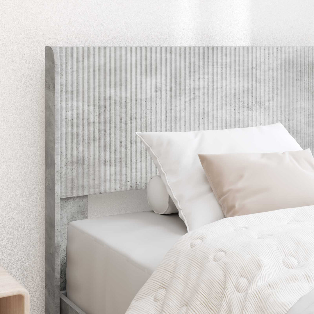 Sengestel med opbevaring og hovedgærde Betongrå 100 x 200 cm
