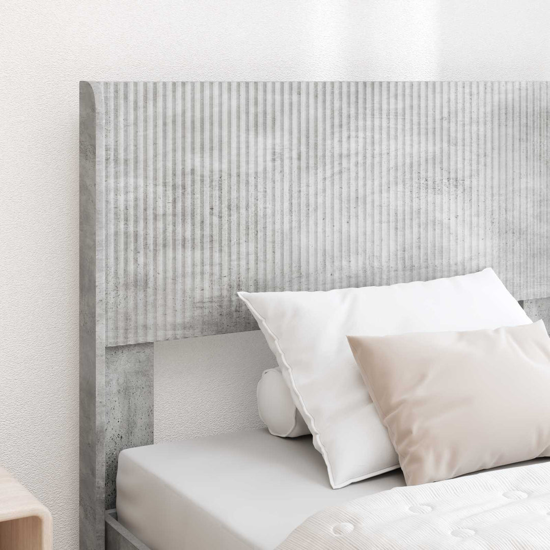 Sengestel med opbevaring og hovedgærde Betongrå 75 x 190 cm