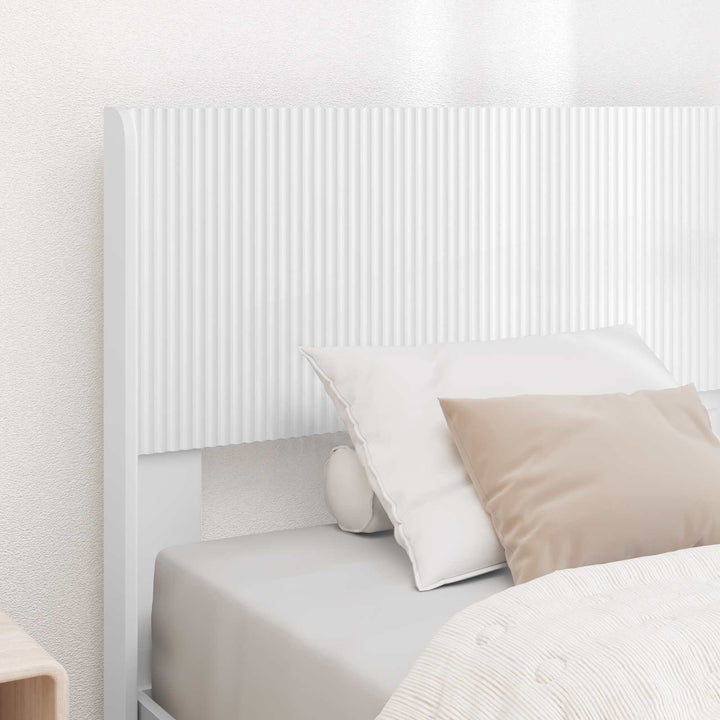 Sengestel med opbevaring og hovedgærde Hvid 90 x 200 cm