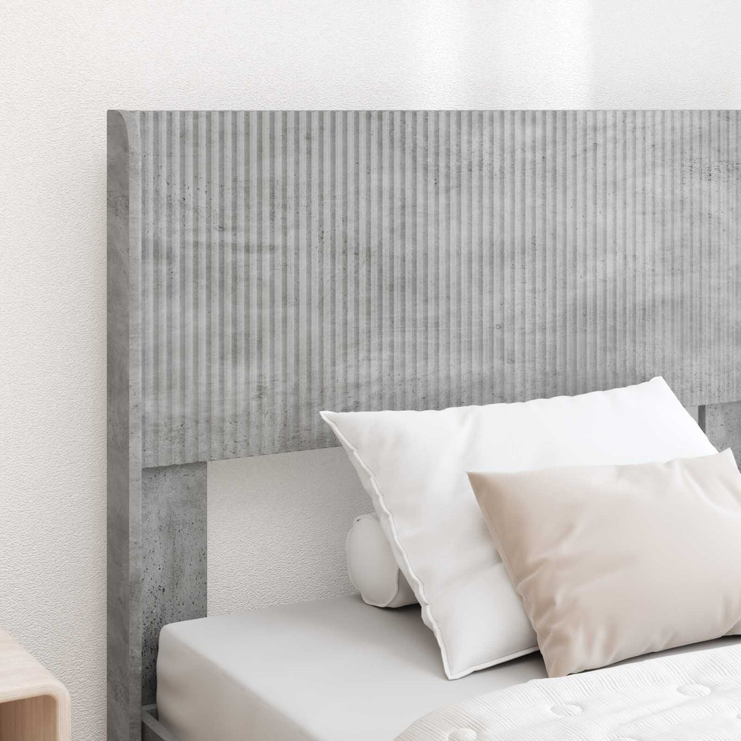 Sengestel med opbevaring og hovedgærde Betongrå 75 x 190 cm