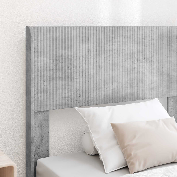 Sengestel med opbevaring og hovedgærde Betongrå 75 x 190 cm