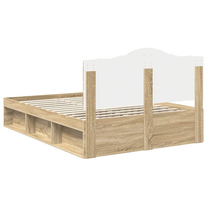 Sengestel med hovedgærde Sonoma eg 150 x 200 cm Massiv fyrretræ