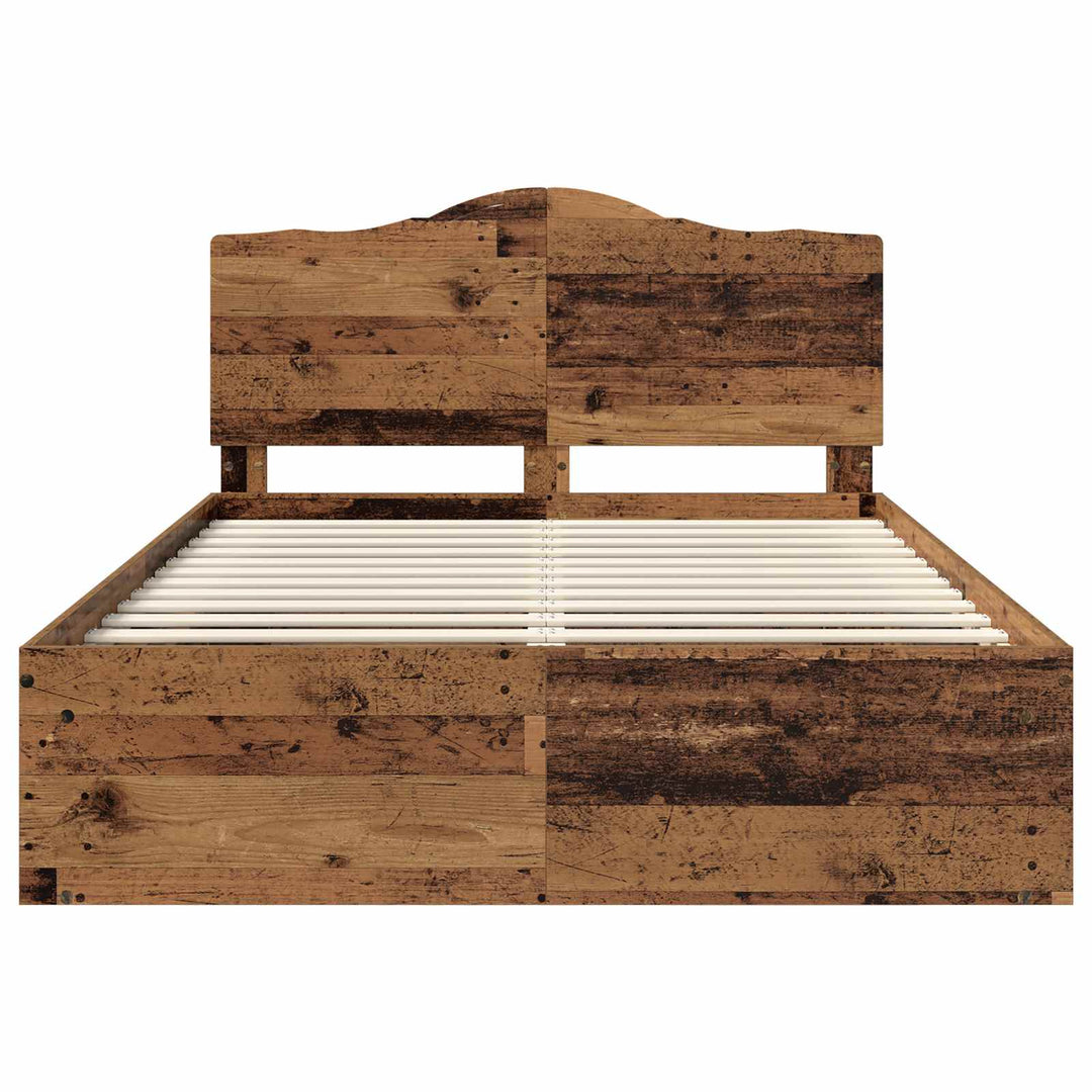 Sengestel Gammelt træ 150 x 200 cm Massiv fyrretræ