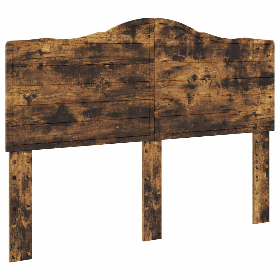 Sengestel med hovedgærde Røget eg 140 x 190 cm Massiv fyrretræ