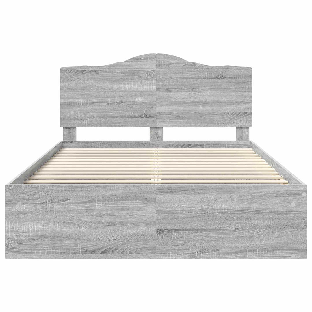 Sengestel Grå Sonoma 140 x 190 cm Massiv fyrretræ