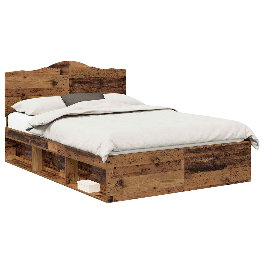 Sengestel Gammelt træ 140 x 190 cm Massiv fyrretræ