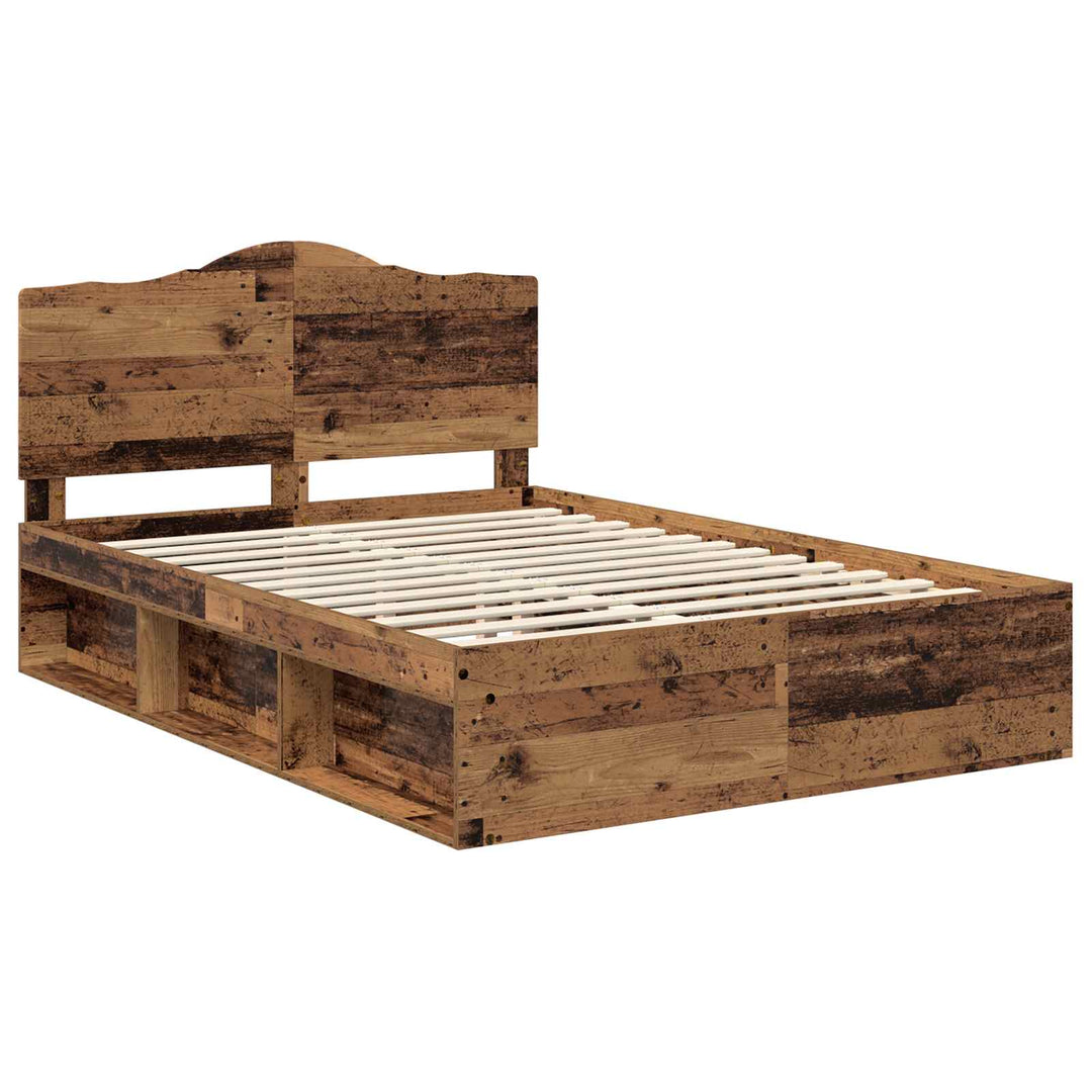Sengestel Gammelt træ 140 x 190 cm Massiv fyrretræ