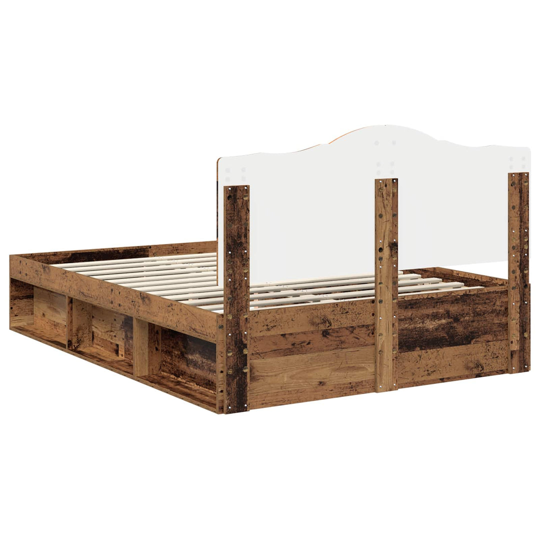 Sengestel Gammelt træ 140 x 190 cm Massiv fyrretræ