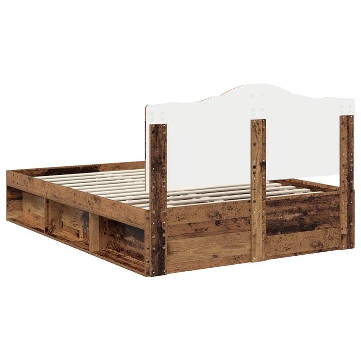 Sengestel Gammelt træ 140 x 190 cm Massiv fyrretræ