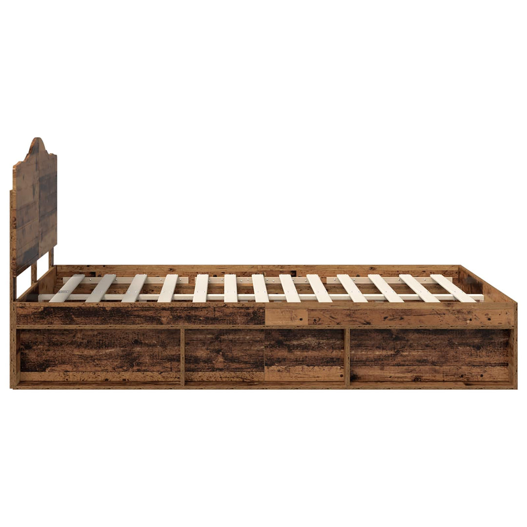 Sengestel Gammelt træ 140 x 190 cm Massiv fyrretræ
