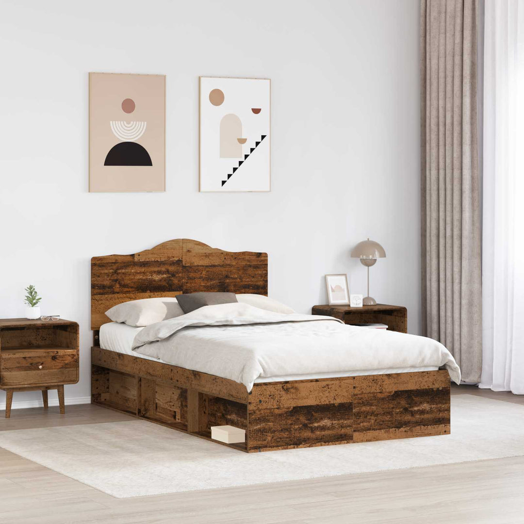 Sengestel Gammelt træ 135 x 190 cm Massiv fyrretræ