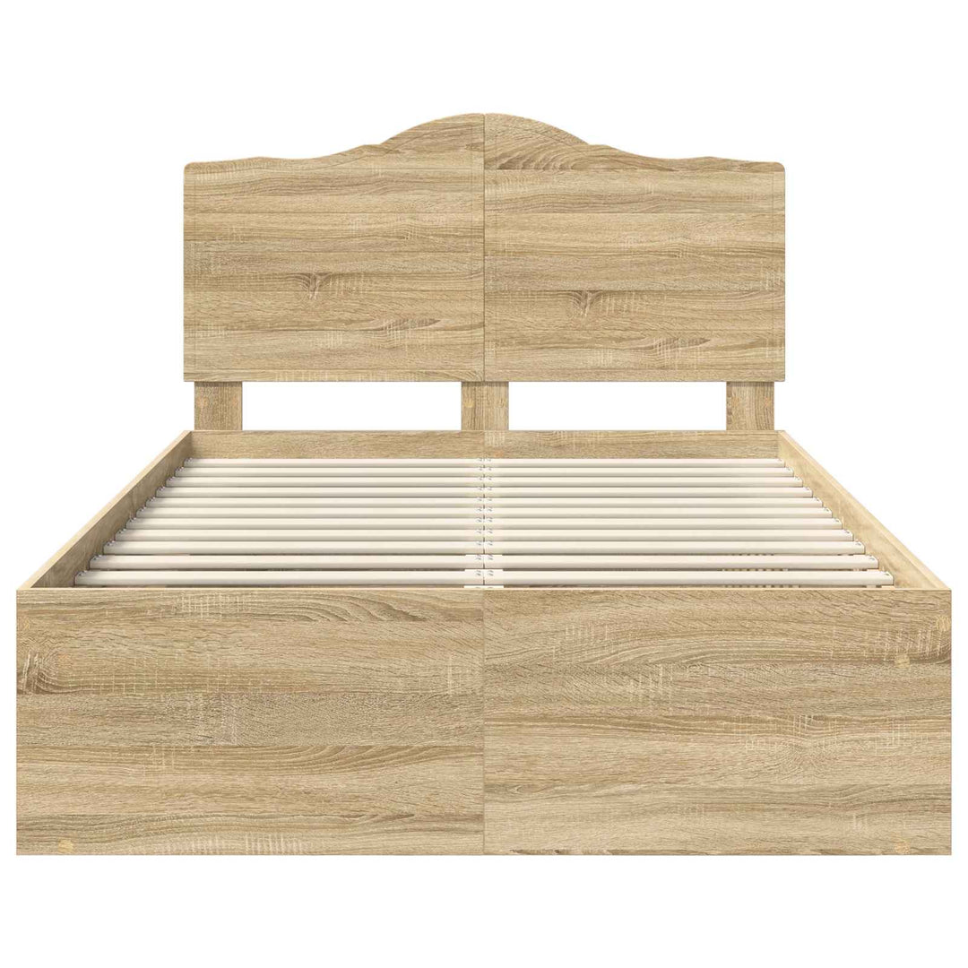 Sengestel med hovedgærde Sonoma 120 x 200 cm Massiv fyrretræ