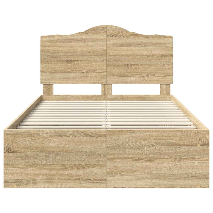 Sengestel med hovedgærde Sonoma 120 x 190 cm Massiv fyrretræ