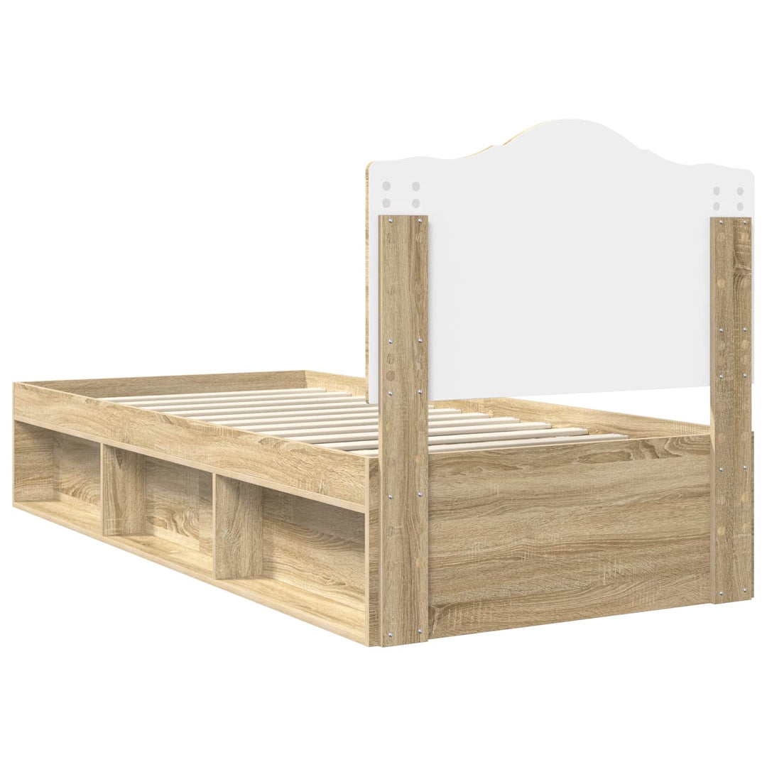 Sengestel med hovedgærde Sonoma 100 x 200 cm Massiv fyrretræ