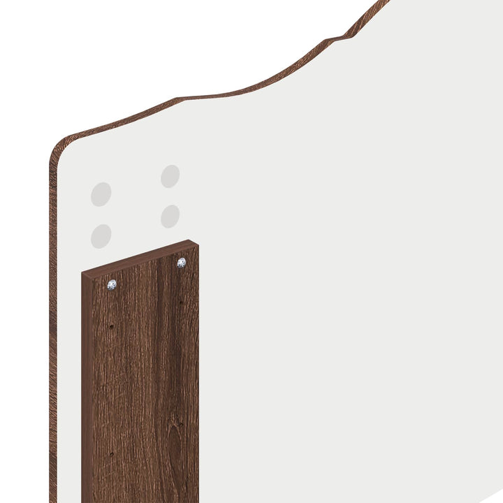 Sengestel med hovedgærde Brun eg 100 x 200 cm Massiv fyrretræ