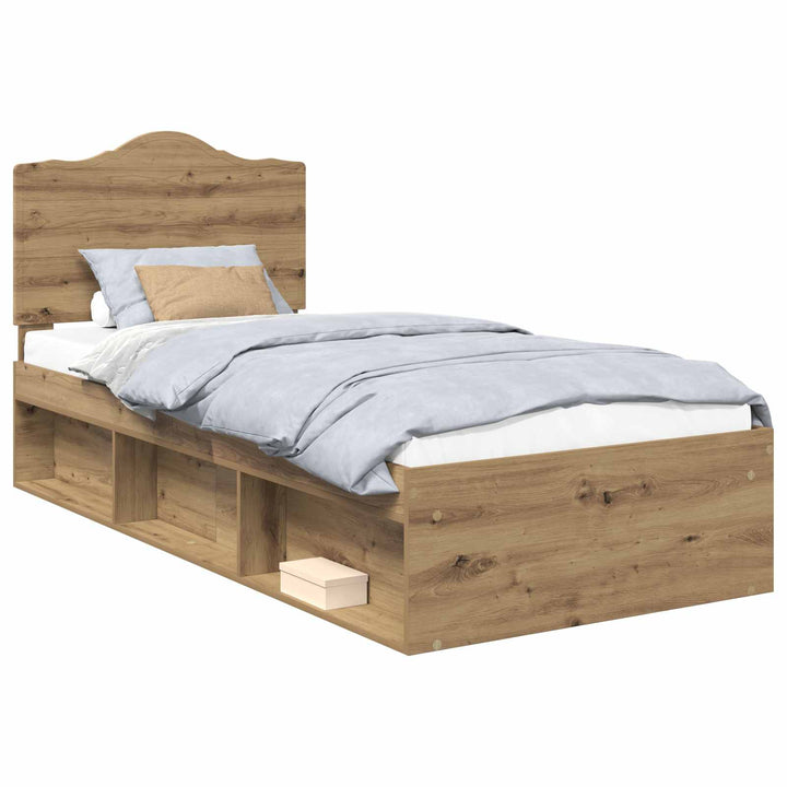 Sengestel med hovedgærde Artisan eg 90 x 200 cm Massiv fyrretræ