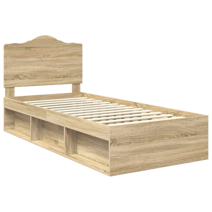 Sengestel med hovedgærde Sonoma 90 x 190 cm Massiv fyrretræ