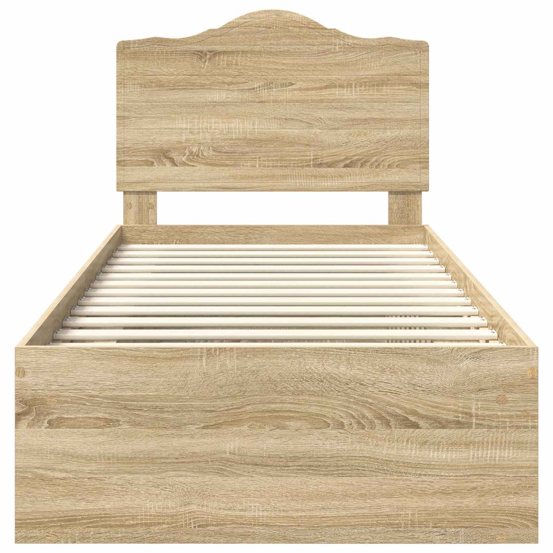 Sengestel med hovedgærde Sonoma 90 x 190 cm Massiv fyrretræ