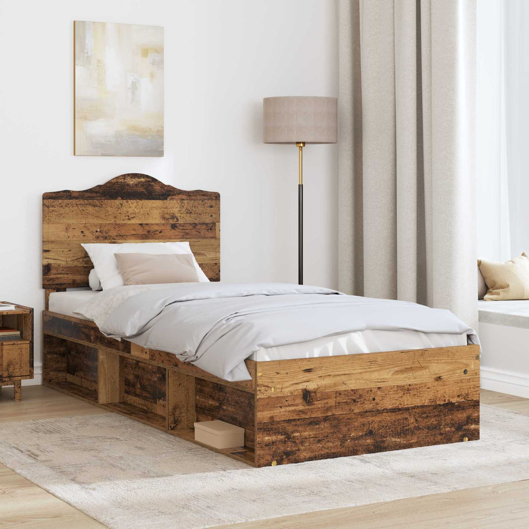 Sengestel Gammelt træ 75 x 190 cm Massiv fyrretræ