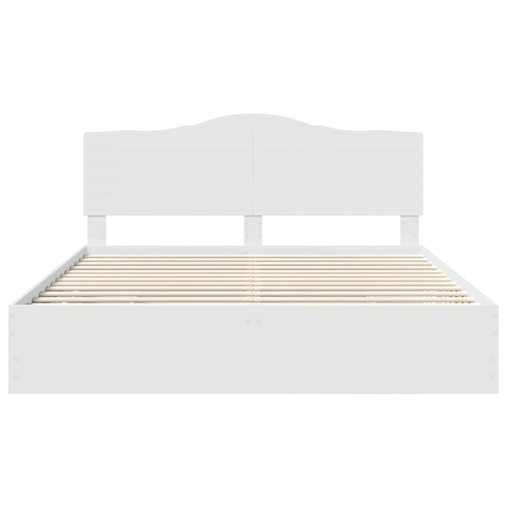 Sengestel med skuffe Hvid 180 x 200 cm Ingeniørtræ