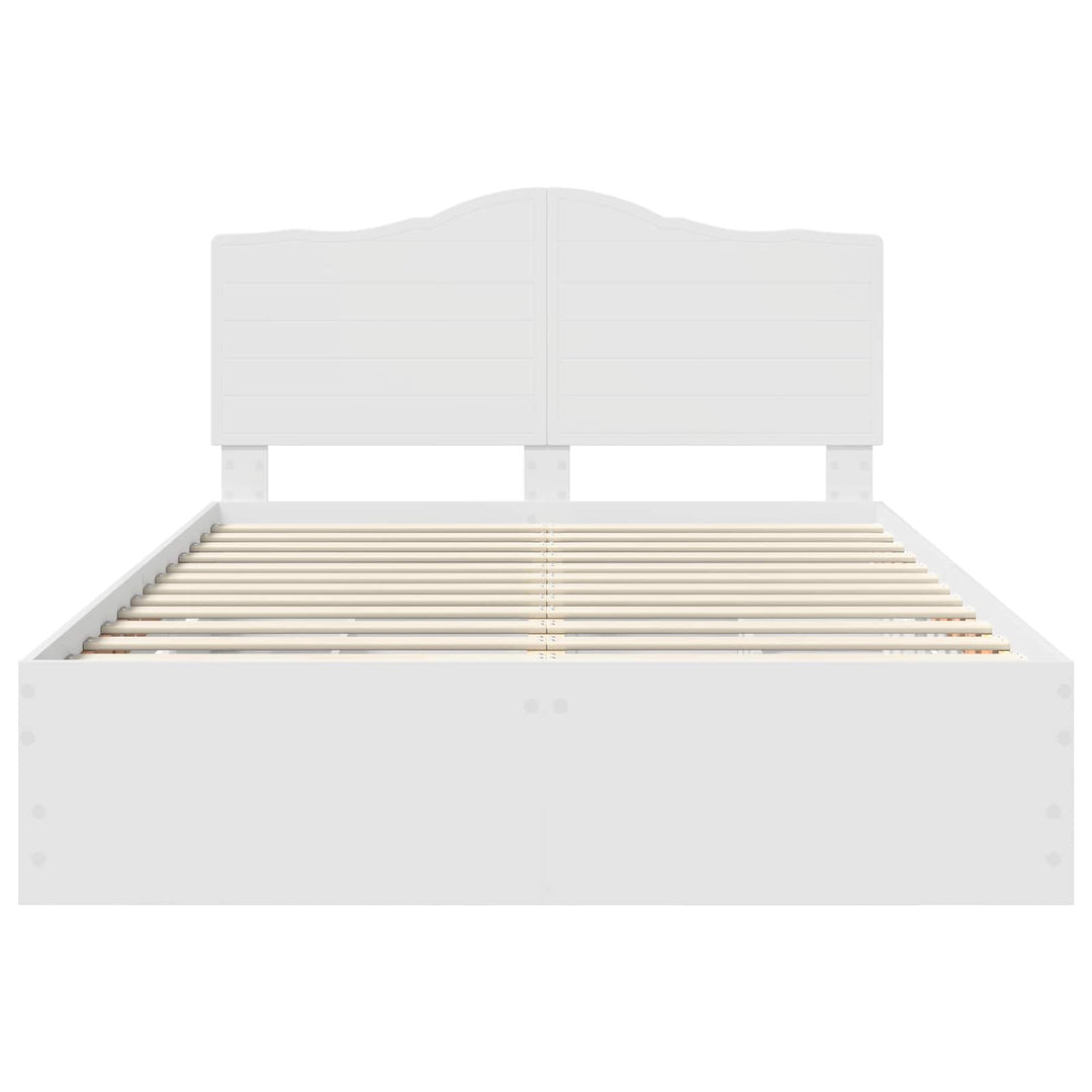 Sengestel med skuffe Hvid 160 x 200 cm Ingeniørtræ