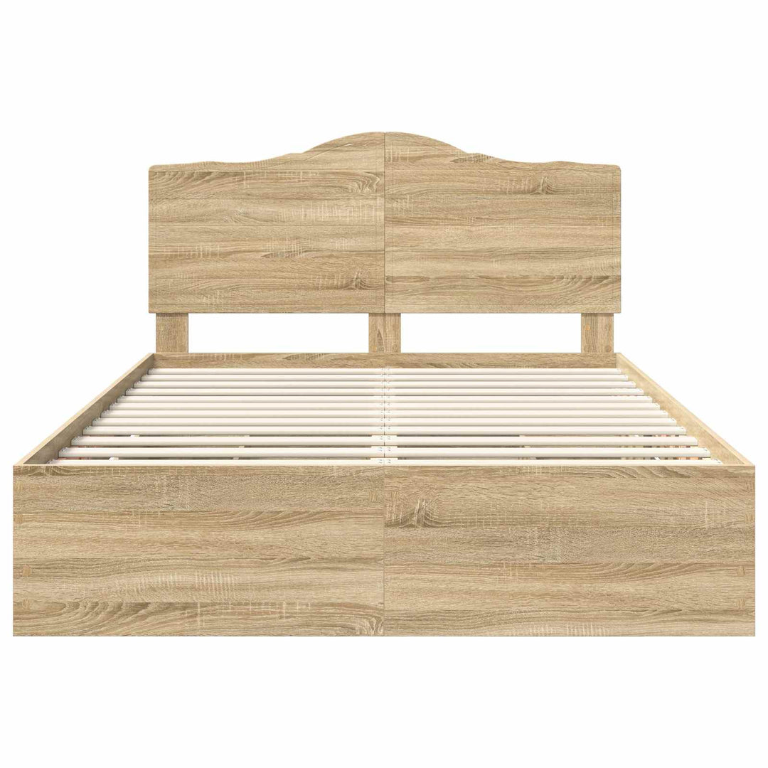 Sengestel med skuffe Sonoma eg 160 x 200 cm Ingeniørtræ