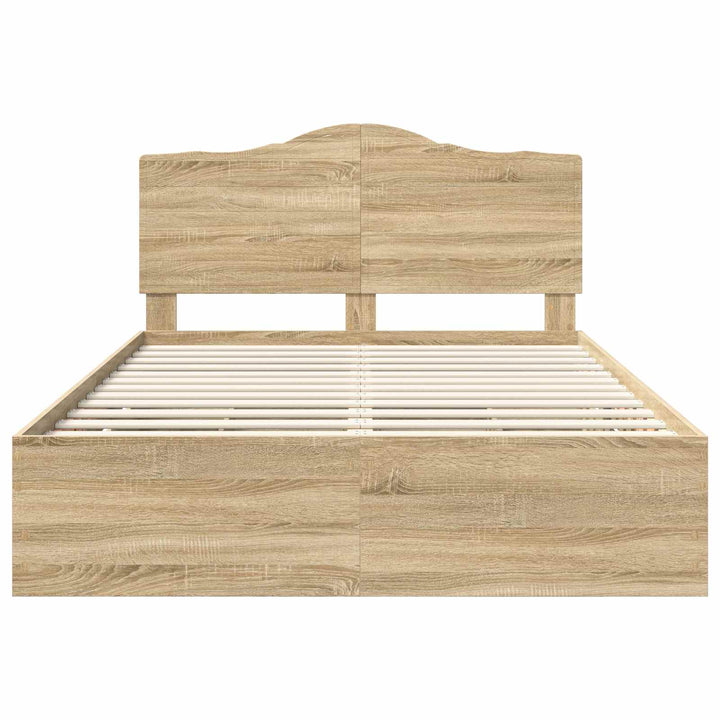 Sengestel med skuffe Sonoma eg 160 x 200 cm Ingeniørtræ