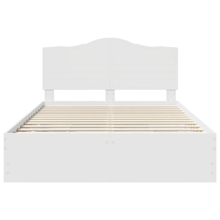 Sengestel med skuffe Hvid 140 x 190 cm Ingeniørtræ
