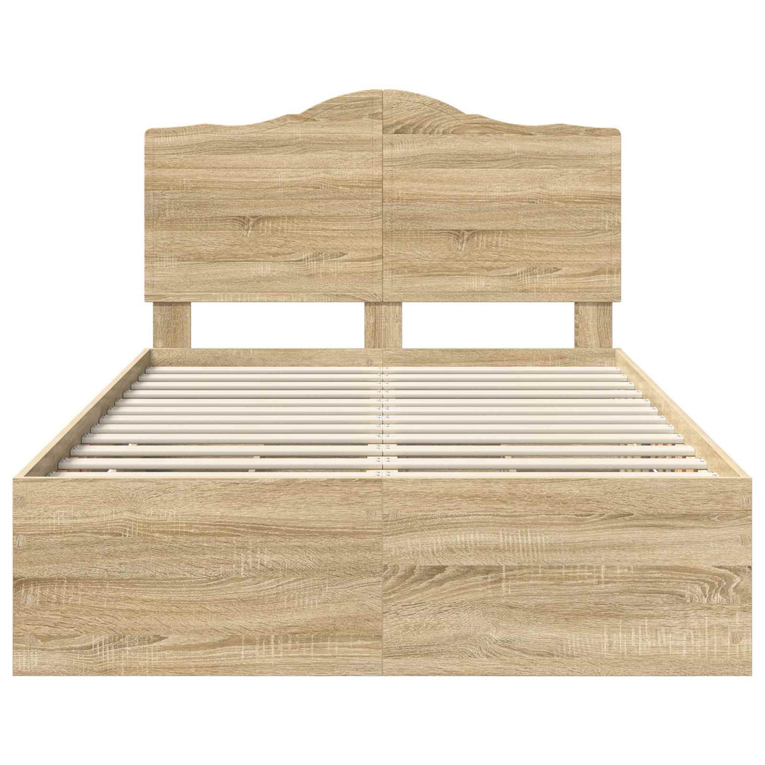 Sengestel med skuffe Sonoma eg 120 x 190 cm Ingeniørtræ